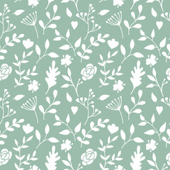 Seamless texture with floral background, wallpaper 