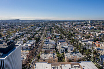Aerial Views of Hollywood and Beverly Hills