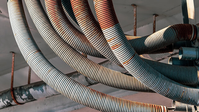 Corrugated pipes hoses for laying and protecting cables and wires. Telecommunication equipment.