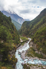 Fototapeta na wymiar Bhote-Khosi river valley, Nepal