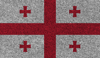 Georgia grunge flag. Vector illustration
