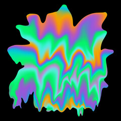 An abstract psychedelic splatter shape background image.