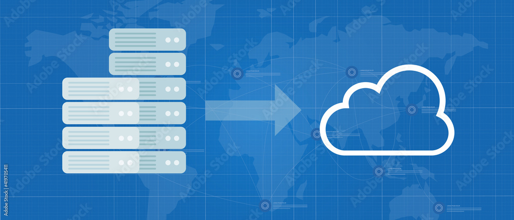 Poster server migration to the cloud infrastructure move data to internet