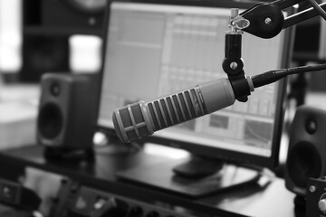 microphone on the stage