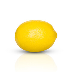 yellow ripe lemon isolated on white background