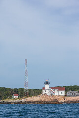 Fototapeta na wymiar USA, Massachusetts, Cape Ann, Gloucester. Eastern Point Lighthouse.
