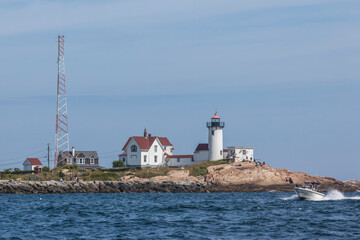 USA, Massachusetts, Cape Ann, Gloucester. Eastern Point Lighthouse.