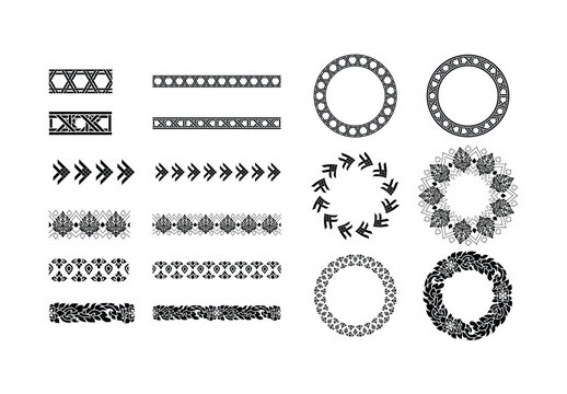 Thai-Inspired Weaving Pattern Border 