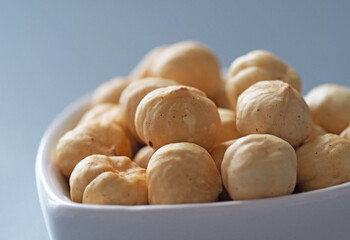 white piala filled with nuts