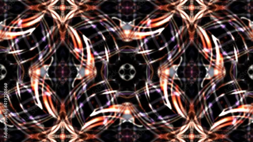 Poster 4k seamless looped abstract background of glow digital matrix form chaos illusion lines, surfaces sy