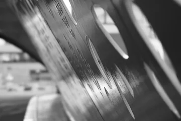 Foto op Plexiglas abstract bewegingsonscherpte parkbrug antwerpen © Kathleen Avonts