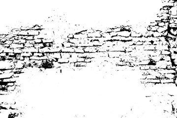 Old grungy rustic dirty dusty brick wall of ancient city. Uneven pitted peeled surface brickwork of cellar worn.Ruined rusty red stiff blocks. Spotted messy ragged holes brickwall for 3D grunge design