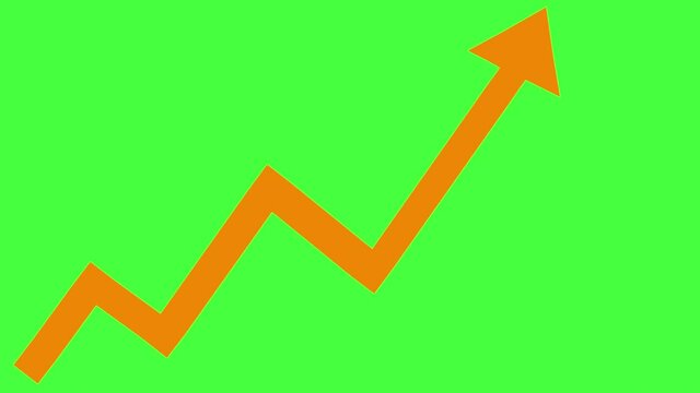 売り上げが上がるイメージの赤色の矢印