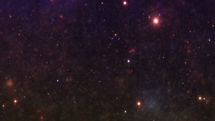 Stars in the night sky nebula and galaxy 3d illustration