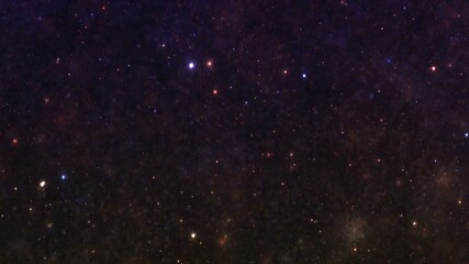 Stars in the night sky nebula and galaxy 3d illustration