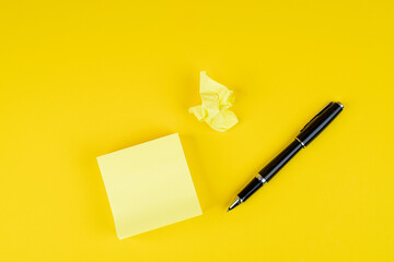 some yellow adhesive notepapers