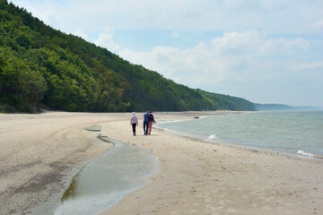 In spring, the children go out to the sea and forest with their parents for their first hiking trips