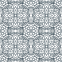 Indian mandala pattern seamless vector design. Vector seamless pattern for fabrique. EPS 10.