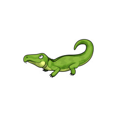 Pliosaurus crocodile-like lizard isolated reptile icon. Vector Pliosauroidea extinct short-necked marine reptile with large head and tail. Pliosauroids prehistoric animal of Jurassic Cretaceous period