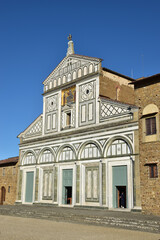 Fototapeta na wymiar Basilica of San Miniato al Monte (St Minias on the mountain) in Florence, Italy.