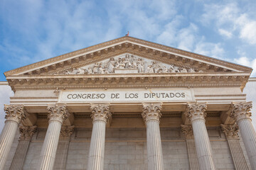 Fototapeta premium Spanish Congress of Deputies Building, Madrid, Spain