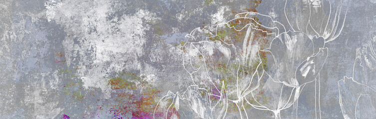 tulpen zeichnung blumen trauer konzept karte