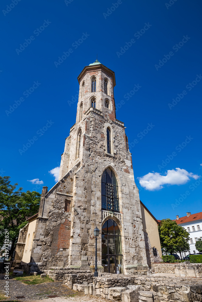 Poster Mary Magdalene Tower in Budapest, Hungary