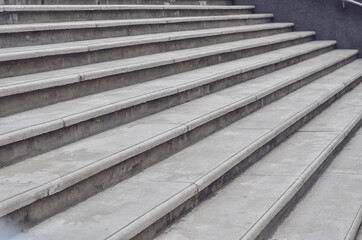 Stairway with grey concrete stairs