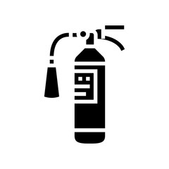 fire extinguisher glyph icon vector. fire extinguisher sign. isolated contour symbol black illustration