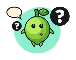 Cartoon illustration of lime with the question mark