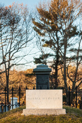 USA, Massachusetts, Marshfield, grave of US statesman Daniel Webster