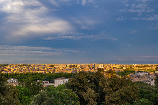 Italy, Rome, city at sunset