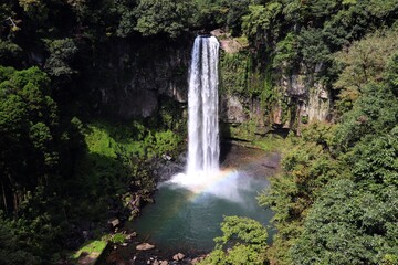 山都町　虹がかかる五老ヶ滝