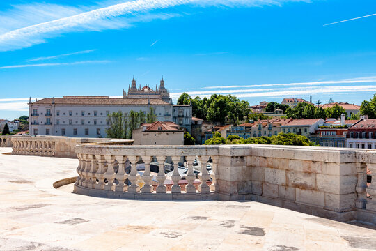 Portugal, Lisbon, National Pantheon and Monastery of Sao Vicente de Fora in distance