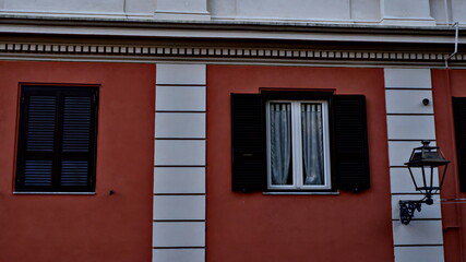 Open window against and old wall