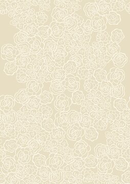 Seamless light background with beige pattern in baroque style. retro illustration. Ideal for printing on fabric or paper for wallpapers, textile, wrapping. High quality illustration