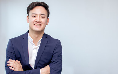 Portrait of asian handsome business man smiling