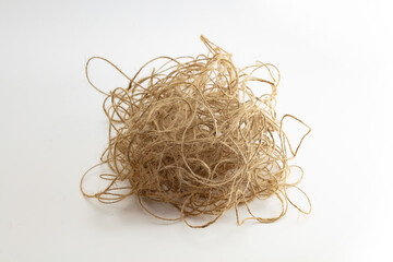 Tangled mess. Unorganized, stress, confused, complicated, concept image. Large ball of tangled and...