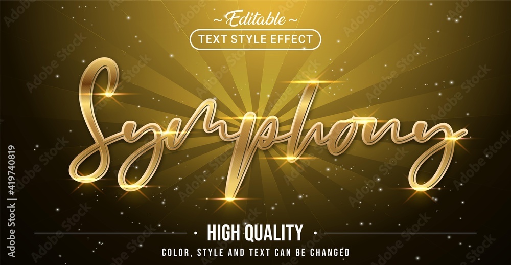 Poster Editable text style effect - text style theme.