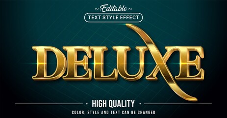 Editable text style effect - Gold Deluxe text style theme.