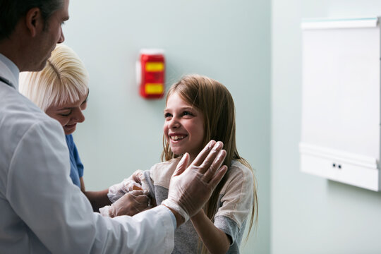 Exam: Girl Happy After Getting Vaccination