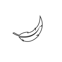 feather line  icon illustration vector template