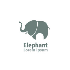 elephant animal logo in vector