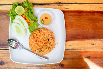 Fried Rice Tom Yum Kung Thai food