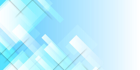 Fototapeta premium Abstract blue background with square shapes 