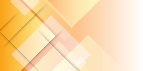 Orange and yellow colored geometric vector background with thin frame and abstract lights and lines