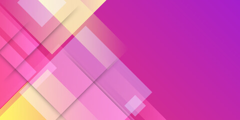 Modern pink purple abstract background with lines and square shape gradation color. Suit for presentation design and much more. 