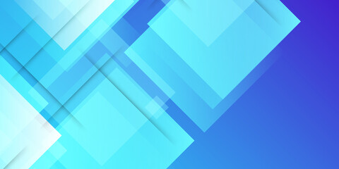 Abstract background vector illustration. Gradient blue with transparent geometric shapes. 
