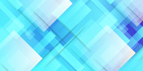 Blue background with abstract box rectangle geometric shapes modern element for banner, presentation design and flyer 