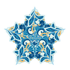 Colorful ethnic mandala ornament. Tribal decorative vector graphic element.